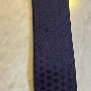 Calvin Klein Black and Purple Hexagon Tie